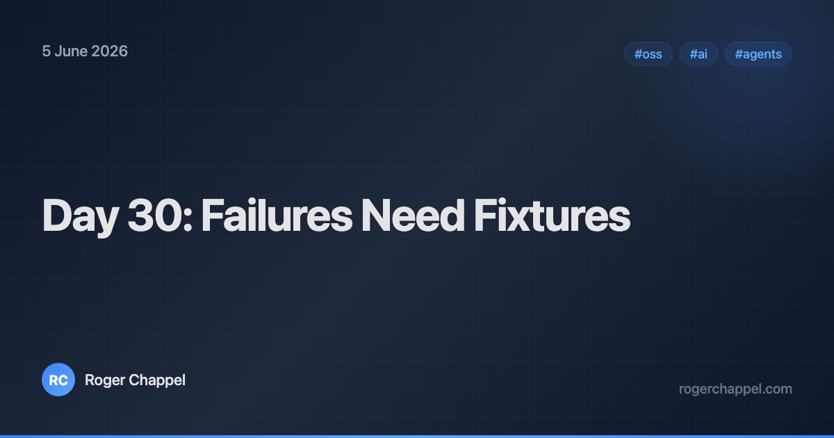 Day 30: Failures Need Fixtures
