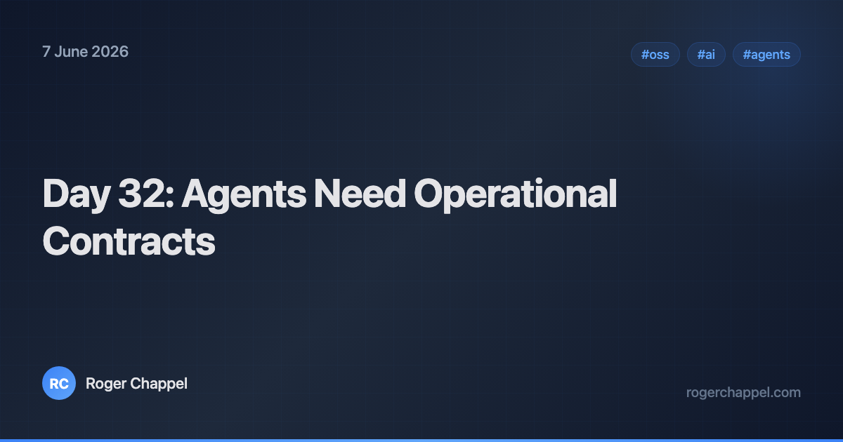 Day 32: Agents Need Operational Contracts