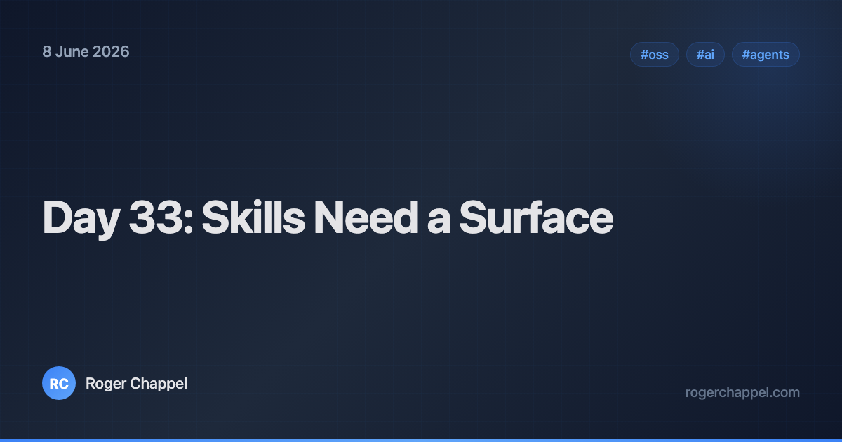 Day 33: Skills Need a Surface