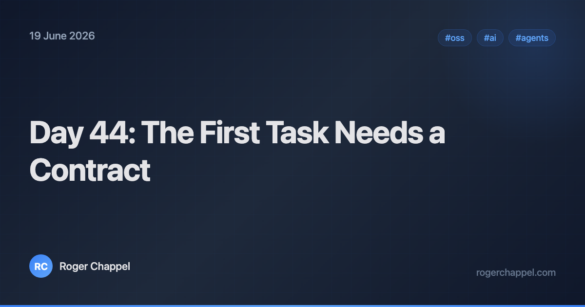 Day 44: The First Task Needs a Contract