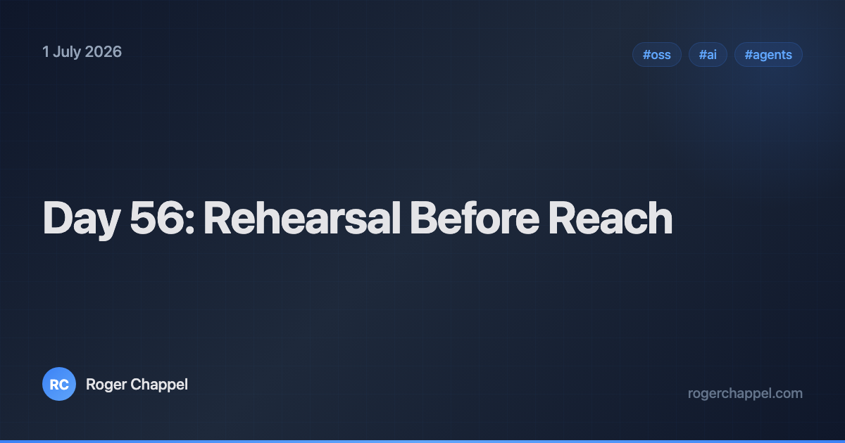 Day 56: Rehearsal Before Reach