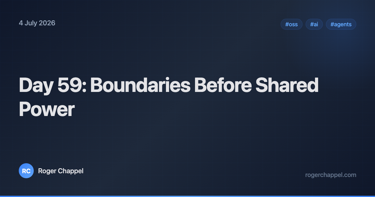 Day 59: Boundaries Before Shared Power
