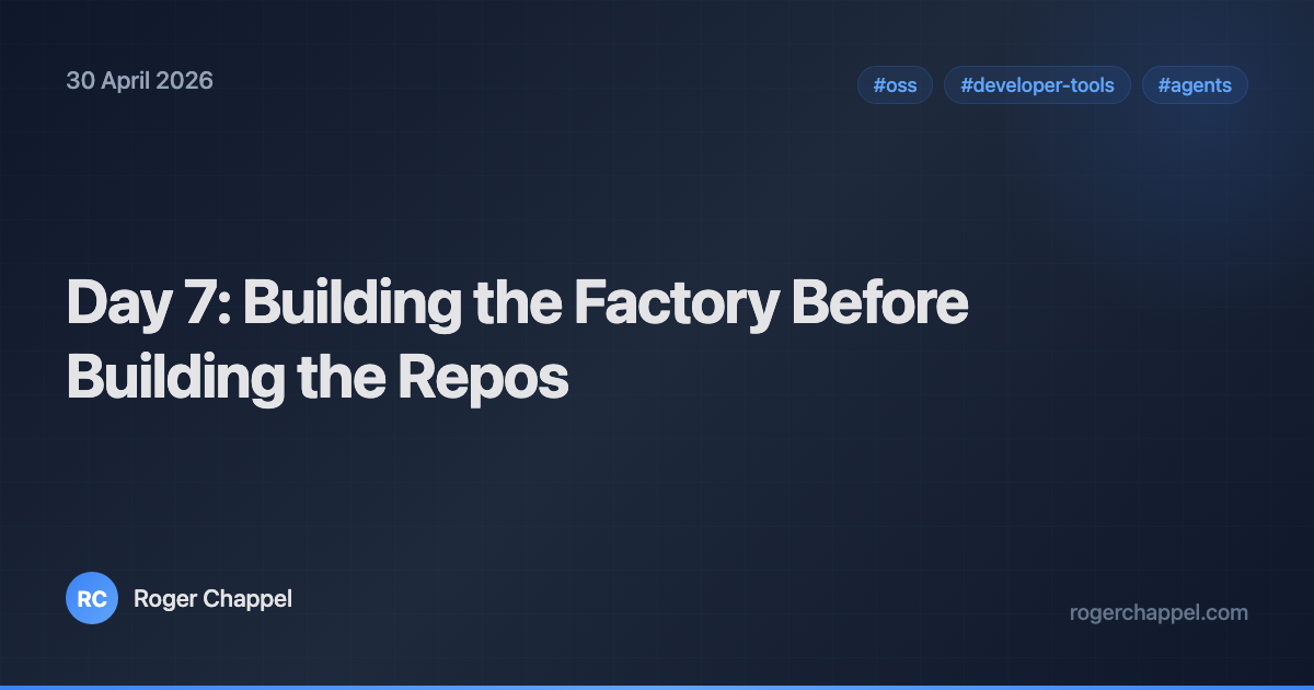 Day 7: Building the Factory Before Building the Repos