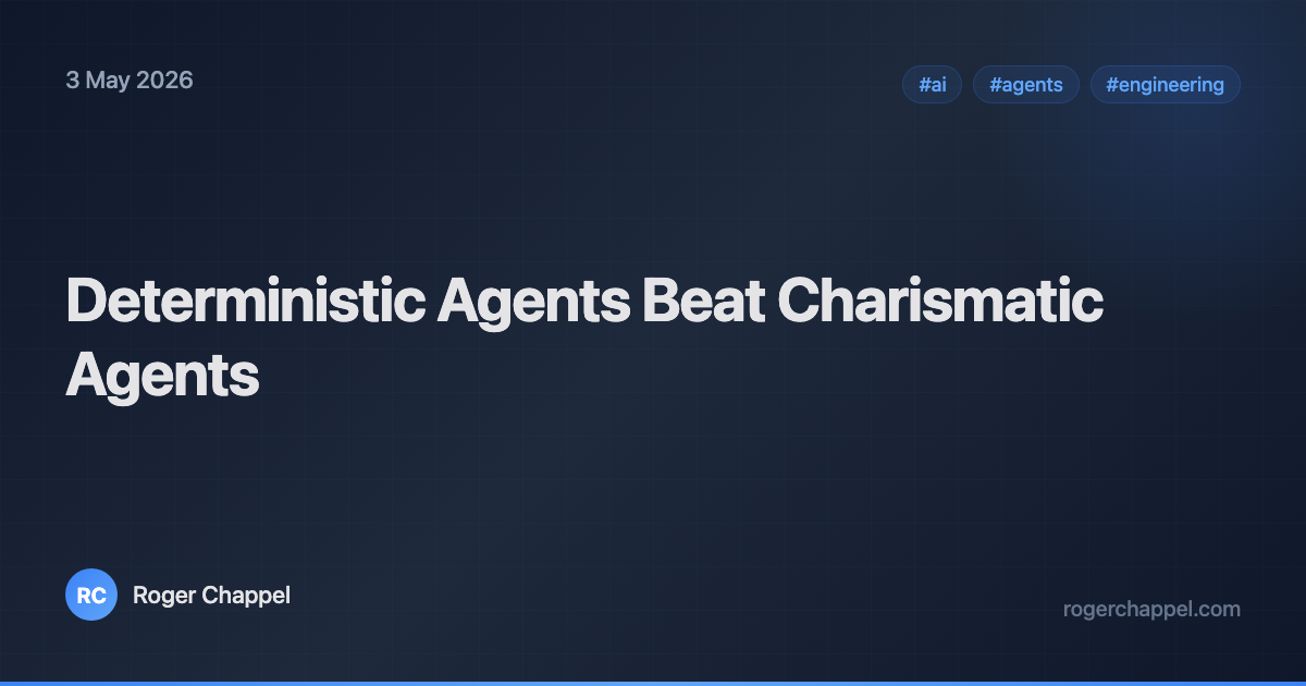 Deterministic Agents Beat Charismatic Agents