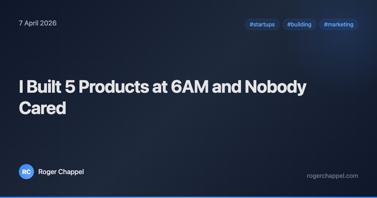 I Built 5 Products at 6AM and Nobody Cared
