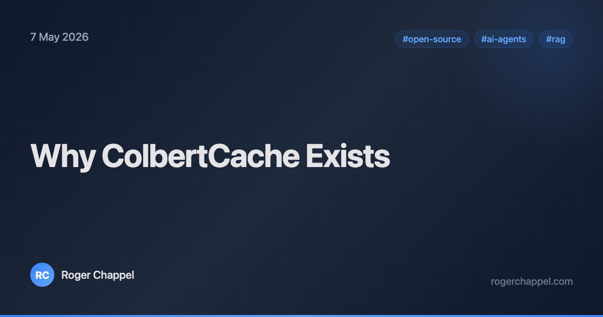 Why ColbertCache Exists