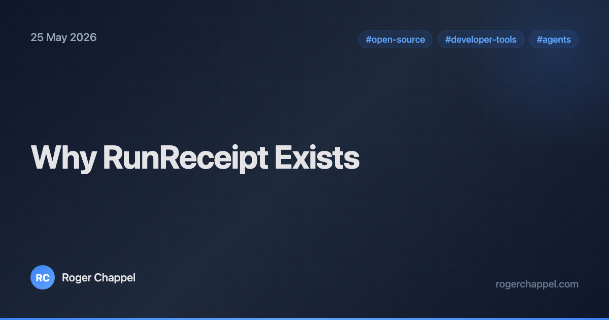 Why RunReceipt Exists