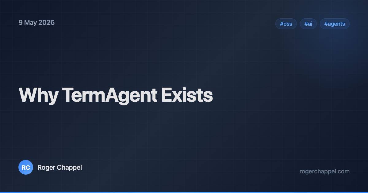 Why TermAgent Exists